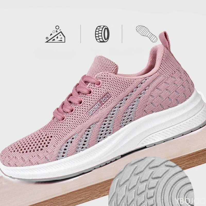 Breathable Mesh Athletic Shoes - 大きいサイズ 春秋ファッション 新作 軽量 カジュアル レディースシューズ