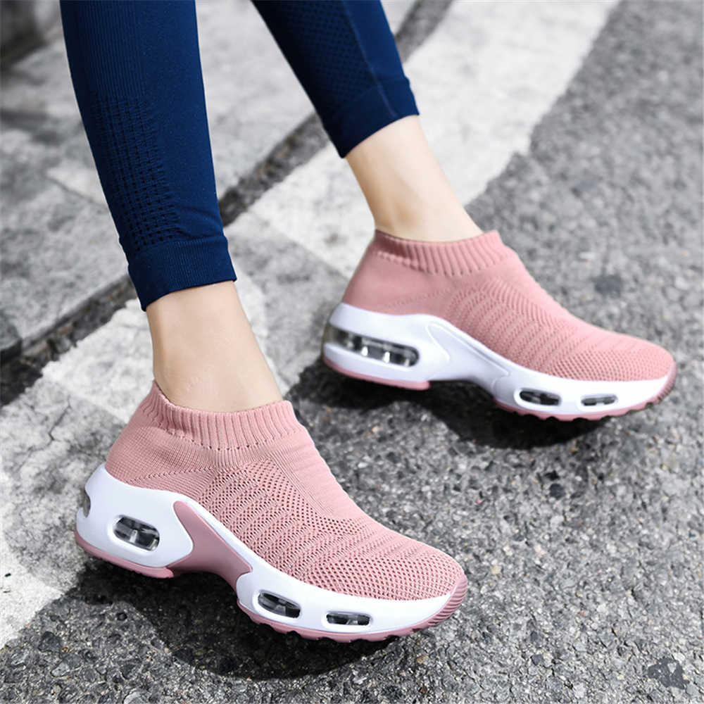 Sneakers - ビッグサイズ番号 38 女性のヒールブーツ靴ヒール女性ランニングスポーツシューズスニーカー陸上競技トレンド製品