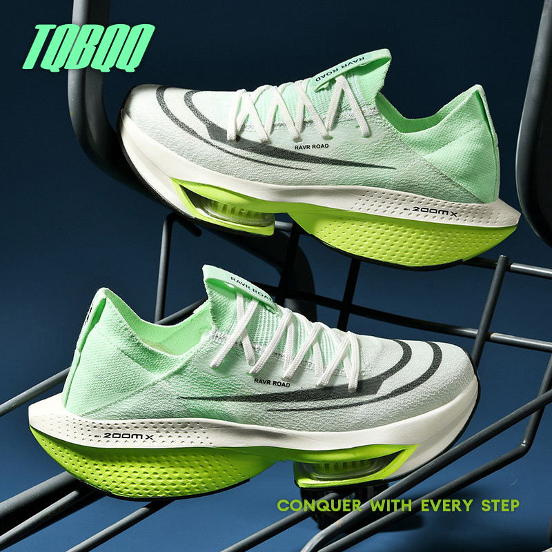 Lightweight Road Running Shoes - カーボンプレートエアクッションランニングシューズ メンズ レディース マラソン専用トレーニングスニーカー 通気性 軽量
