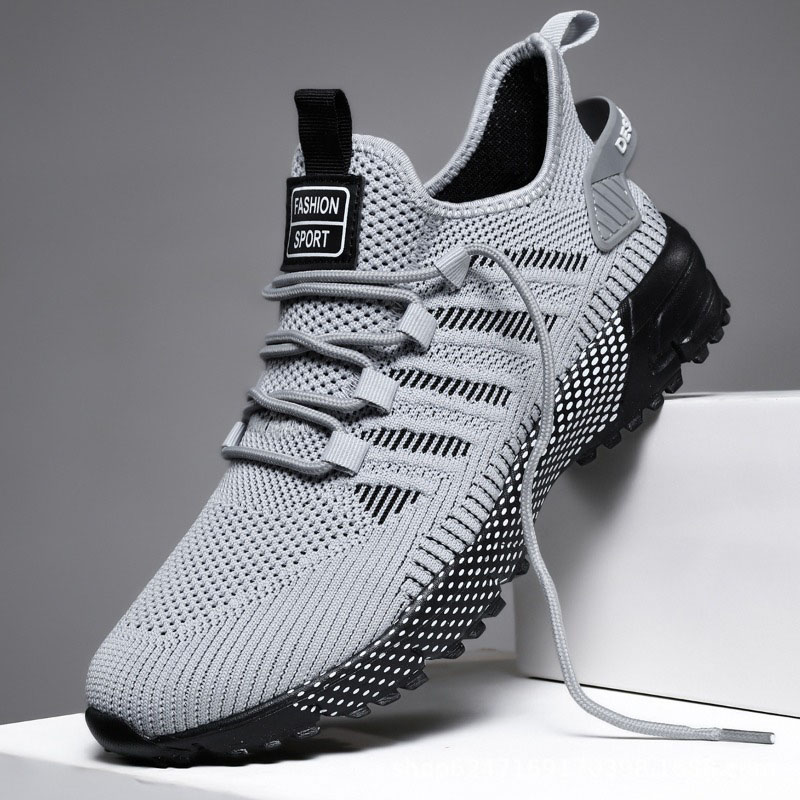 Shock Absorbing Gym Trainers - 男性用ランニングシューズ屋外通気性男性スニーカー軽量男性テニスシューズジムトレーナーハイキング運動靴ザパティージャス