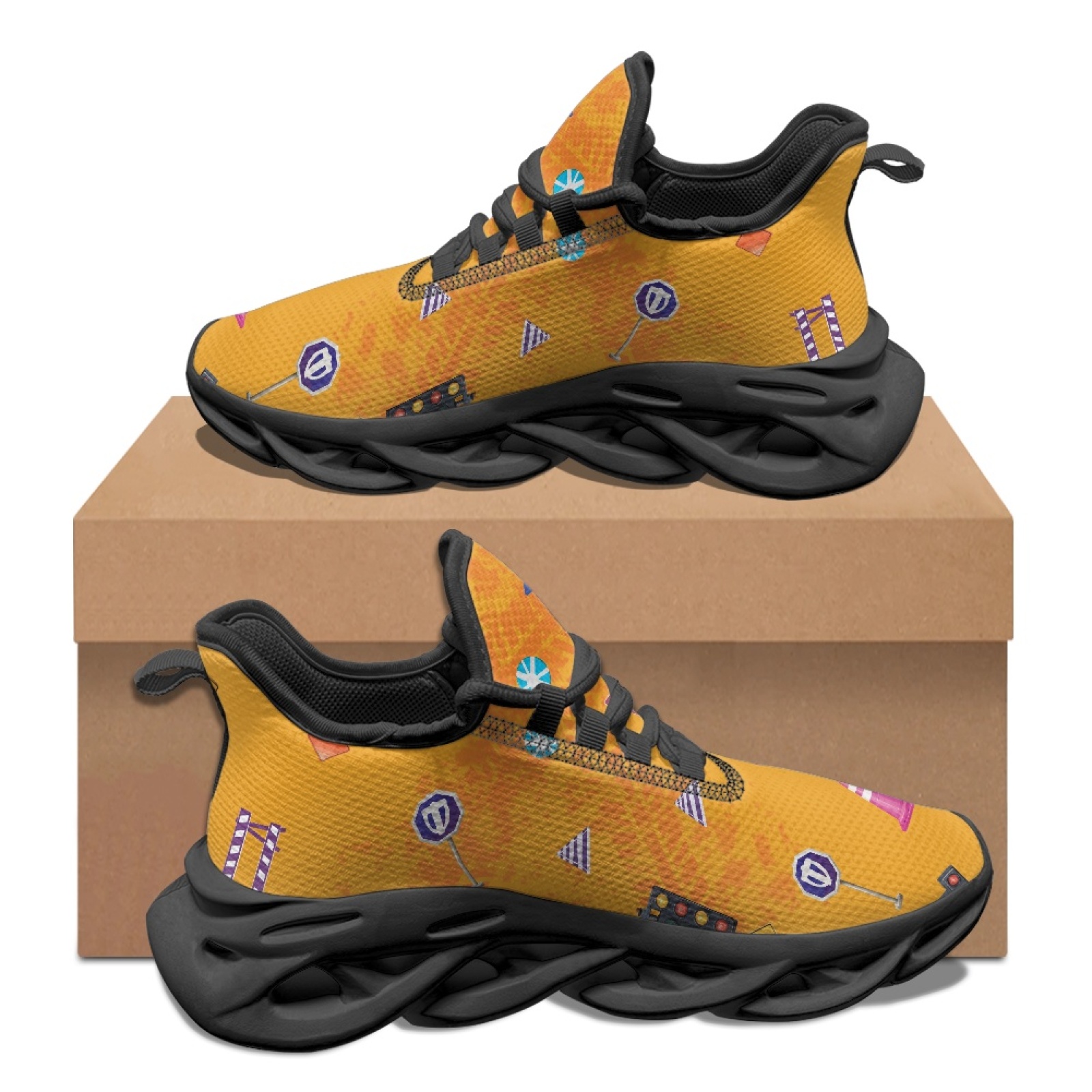 Lightweight Road Running Shoes - PENSTROLL ロードコンストラクション 軽量メンズファッションスニーカー メッシュ＆EVA メンズスポーツトレーナー ランニングシューズ