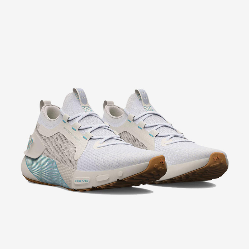 Knit Fabric Lace Up Sneakers - プレミアム アンダーアーマー レディース ジョギングシューズ 3026648-100 ソフトニットアッパー