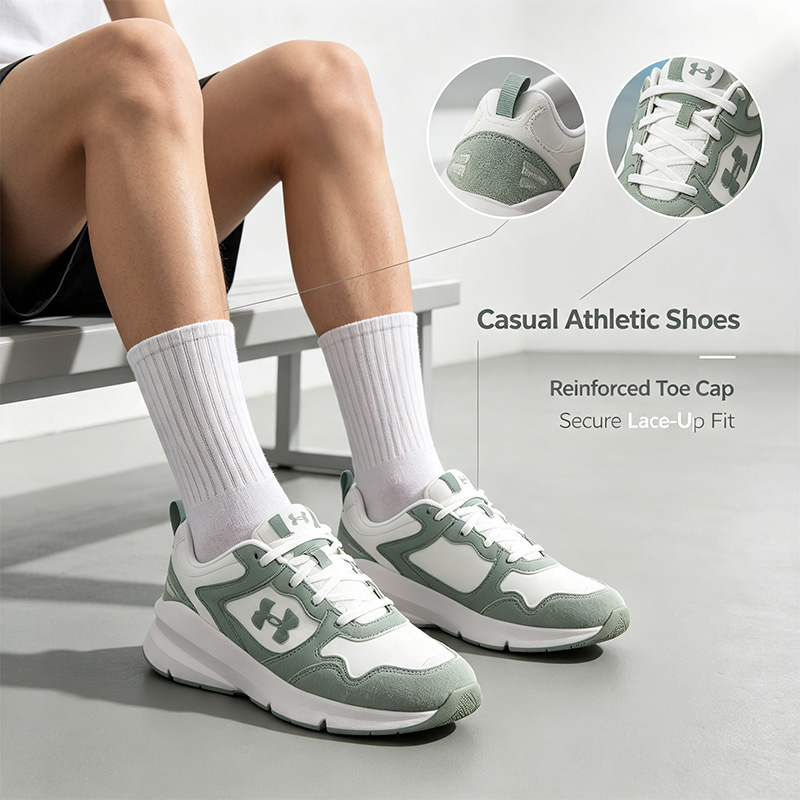 Air Cushion Jogger Shoes Men - アンダーアーマー ジョガー ミニマリスト、多用途、ぴったりフィット、軽量、ソフトなローカットランニングシューズ（メンズ）—ブラック 3028387-002