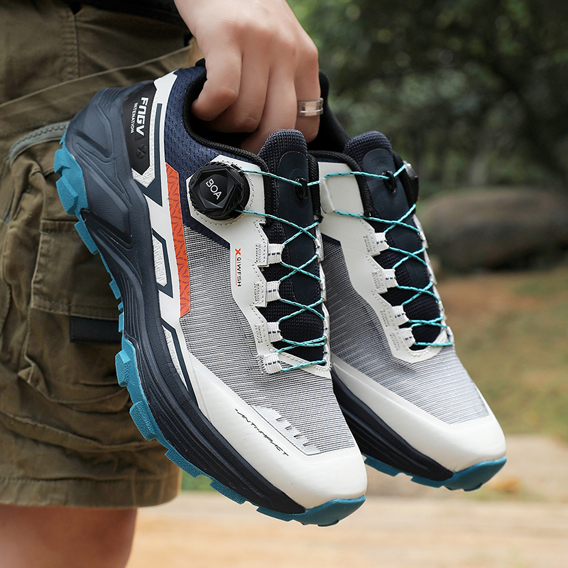 Anti Slip Trail Running Sneakers - 新着男性プロフェッショナルトレイルランニングシューズ通気性メッシュノンスリップソールハイキングスニーカー屋外ウォーキングジョギングシューズ