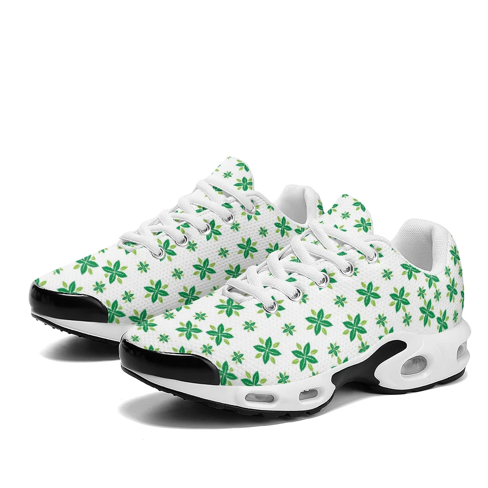 Breathable Mesh Athletic Shoes - 四つ葉のクローバー柄シリーズ カジュアル エアークッションシューズ 通気性メッシュアッパー アスレチックスニーカー レディース