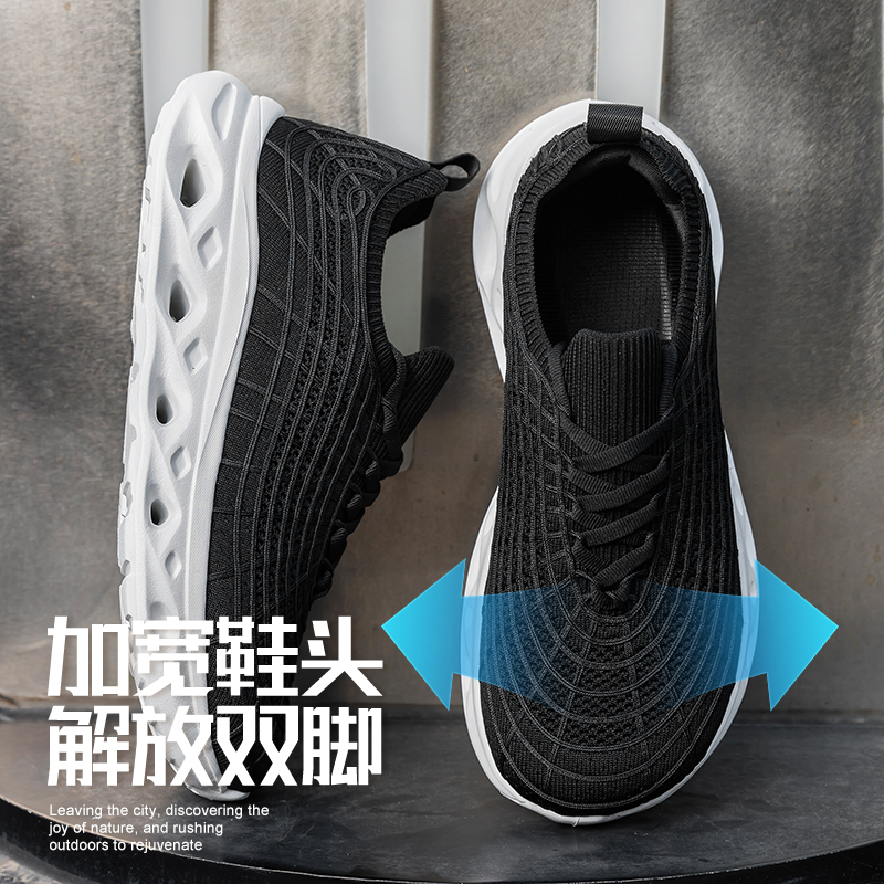 メンズプラスサイズワイドトゥボックスカジュアルスニーカー、ク - Wide Toe Box Running Sneakers のレビューと価格
