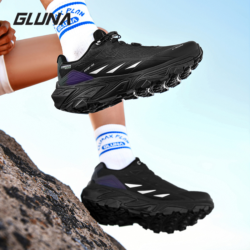GLUNA 完全防水トレイルランニングシューズ男性女性カーボ - Anti Slip Trail Running Sneakers のレビューと価格