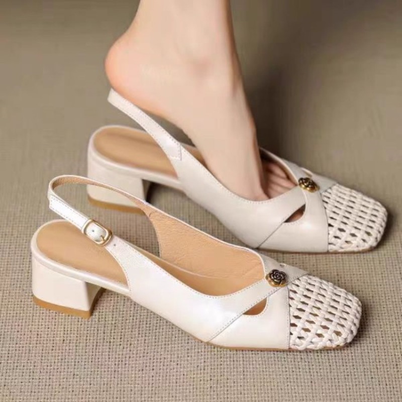 レディース フレンチスタイル クローズドトゥ サンダル、チャ - Women'S Shoes のレビューと価格
