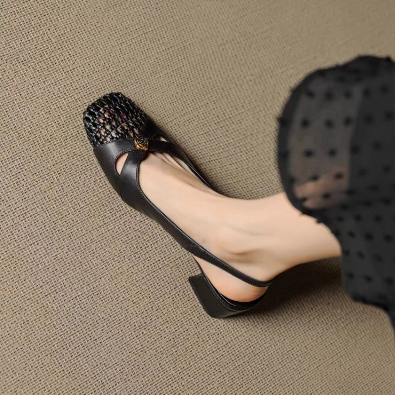 レディース フレンチスタイル クローズドトゥ サンダル、チャ - Women'S Shoes のレビューと価格