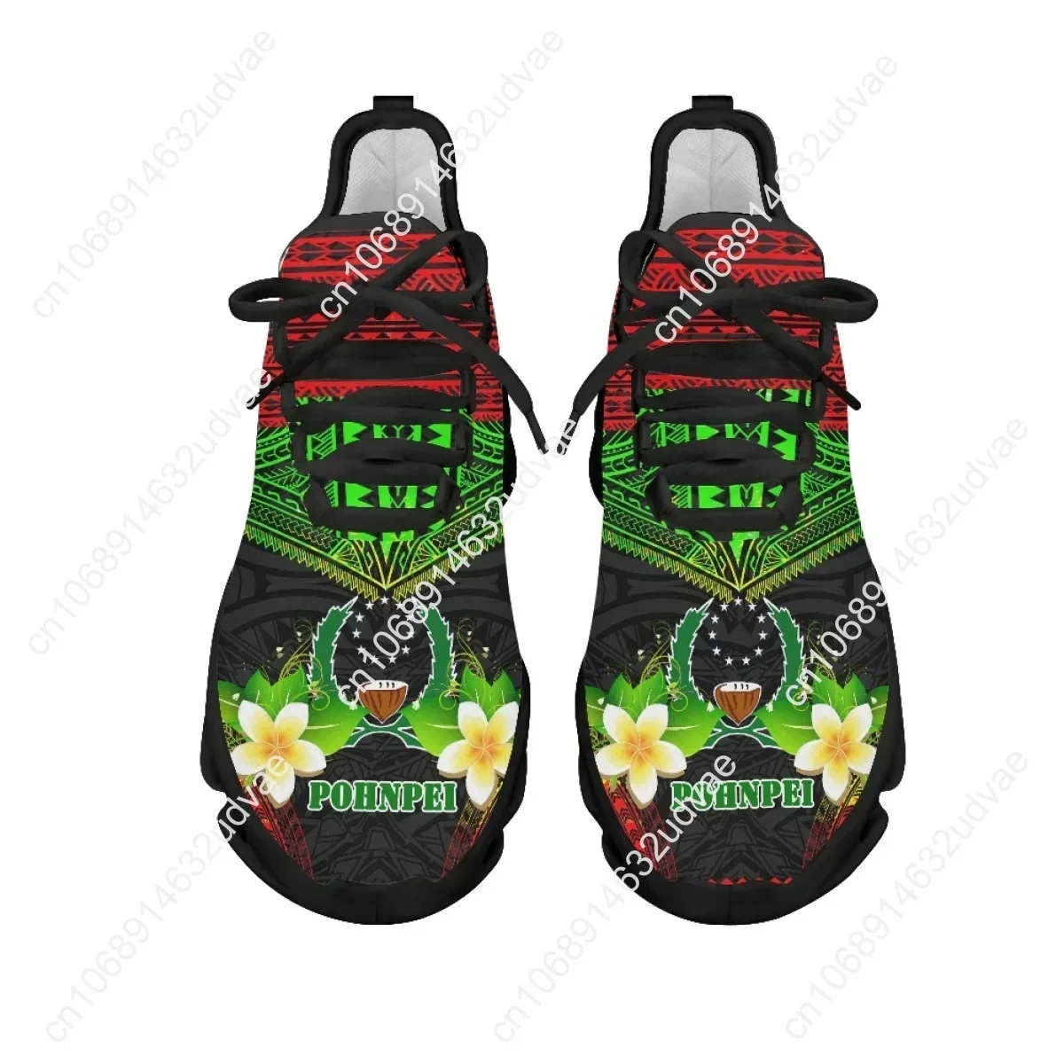 ポリネシアポンペイプルメリアデザインレディースクッションメッ - Running Shoes のレビューと価格