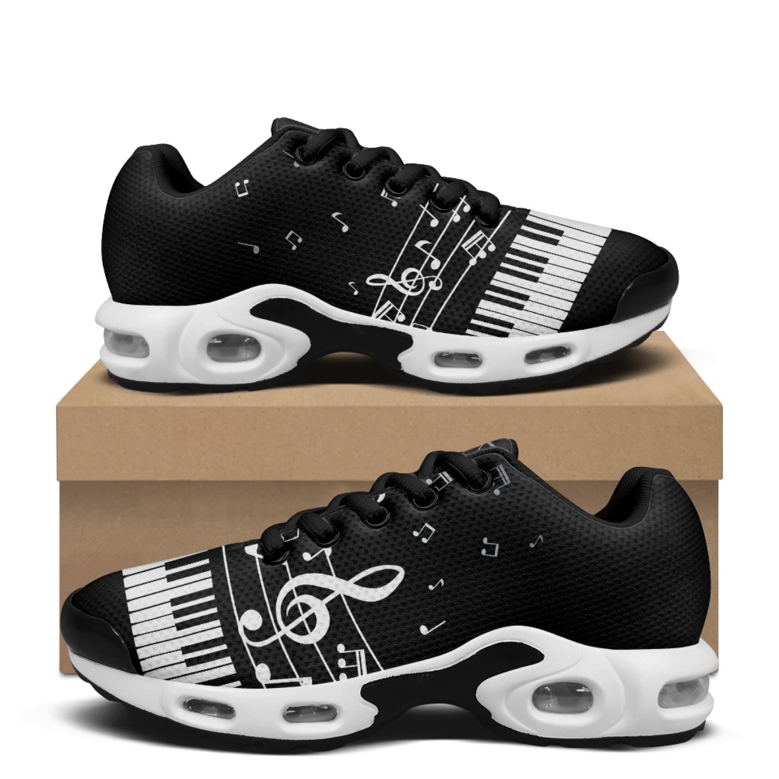 PENSTROLL ピアノ音符柄 モダンスポーツシューズ カ - Air Cushion Jogger Shoes Men のレビューと価格