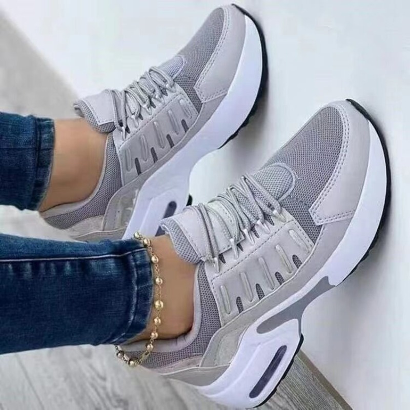 レディースファッションスニーカープラットフォームエアクッショ - Breathable Mesh Athletic Shoes のレビューと価格