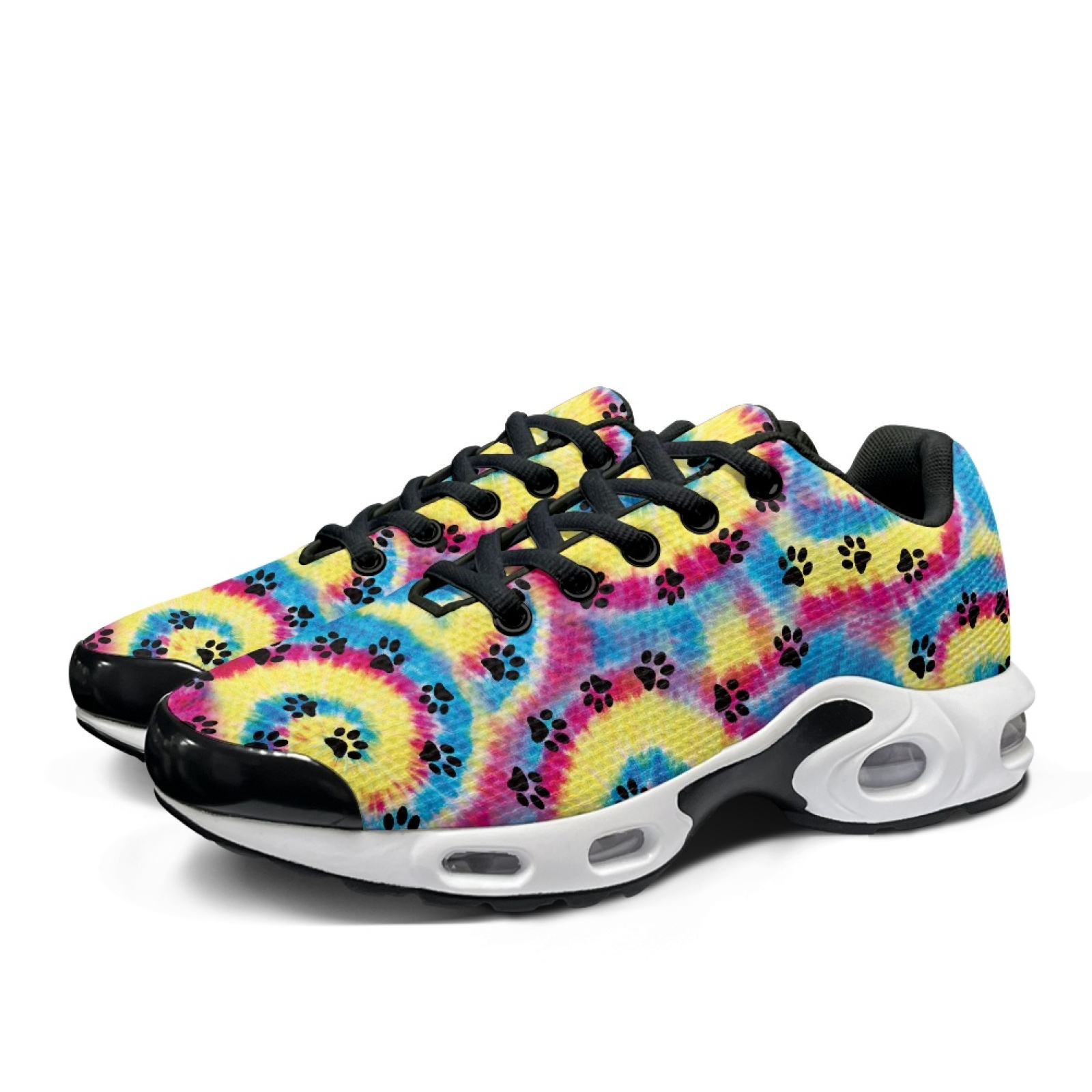 PENSTROLL タイダイ柄 パウプリント 耐衝撃 ランニ - Air Cushion Jogger Shoes Men のレビューと価格